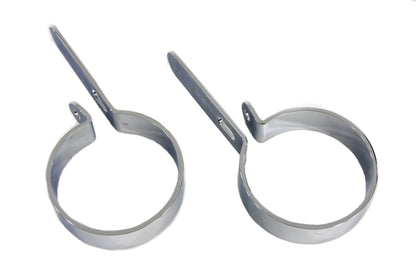 Chrome 3 Muffler Hanger Clamp Set