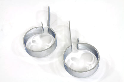 Chrome 3 Muffler Hanger Clamp Set