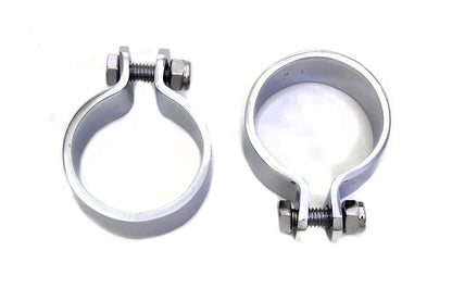Chrome 1-7/8 Heavy Muffler Body and End Clamp Set