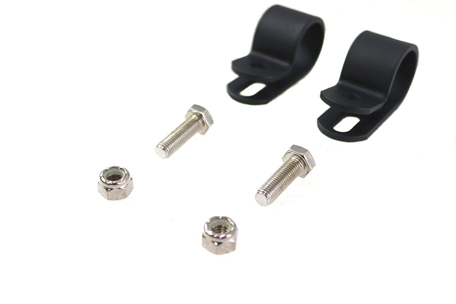 Black 1 Muffler Clamp Set