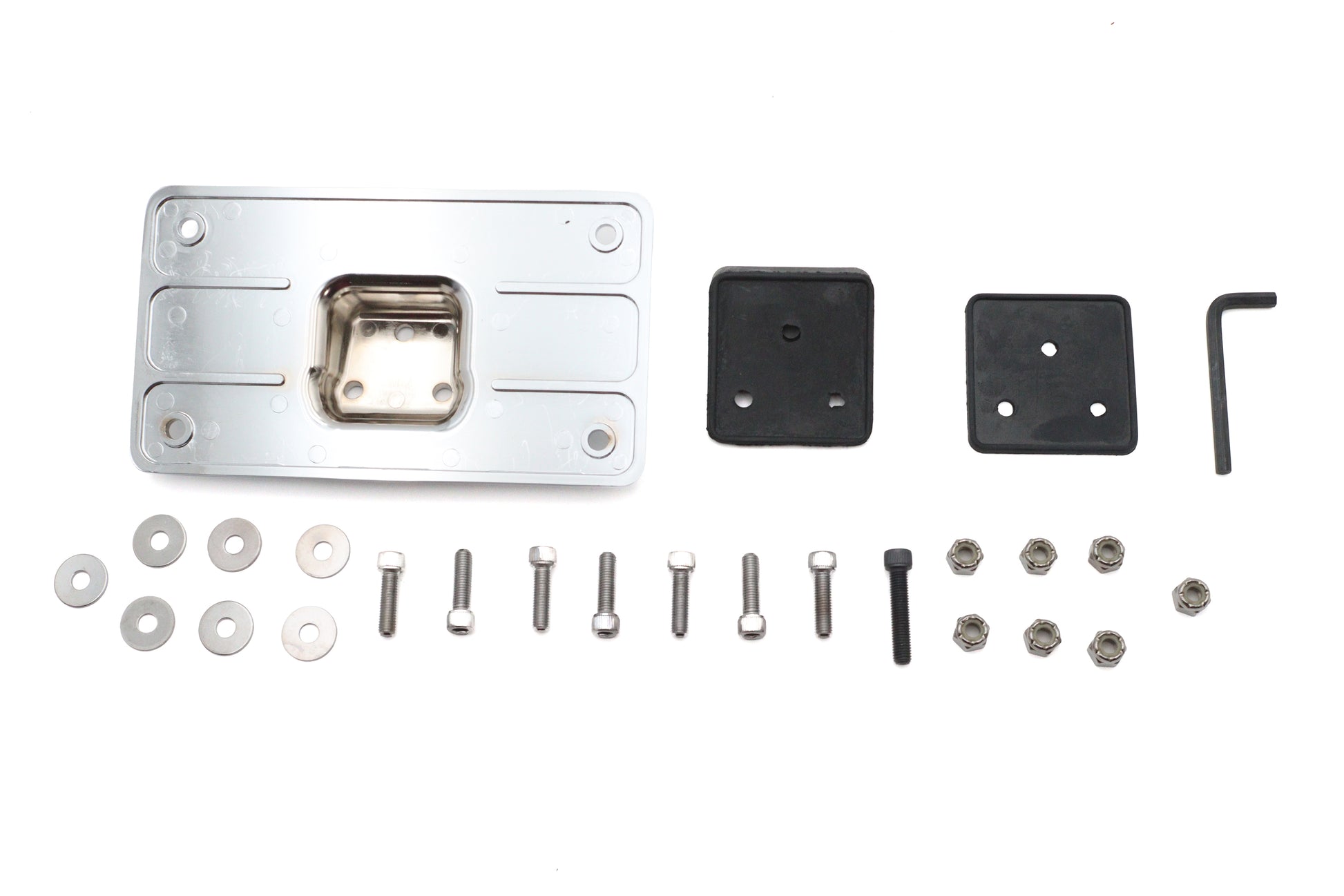 License Plate Frame Bracket Kit Chrome