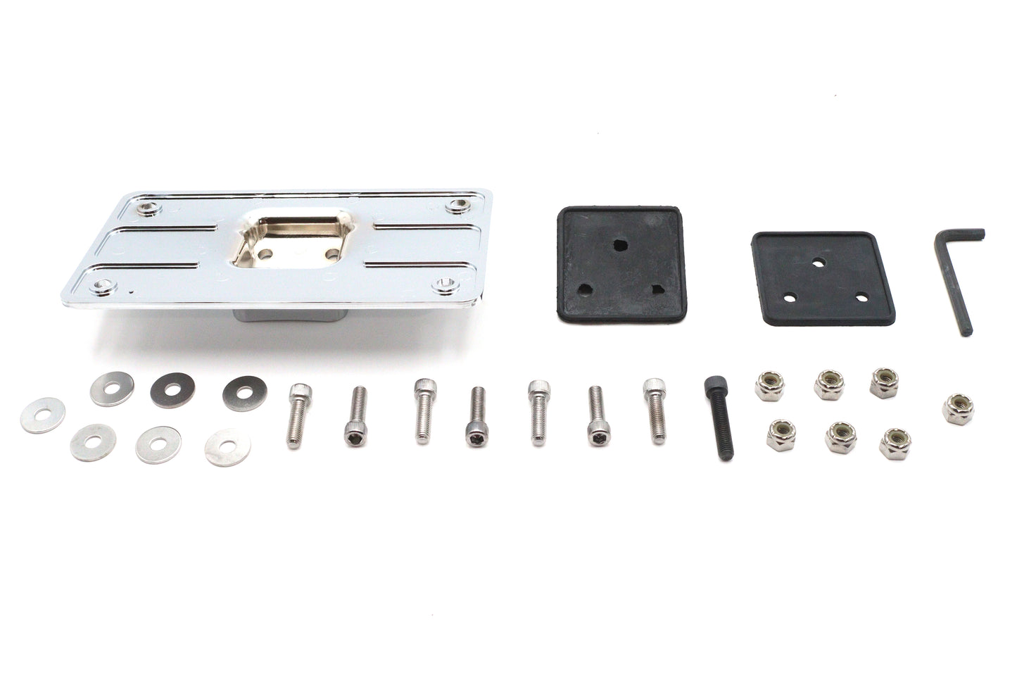 License Plate Frame Bracket Kit Chrome