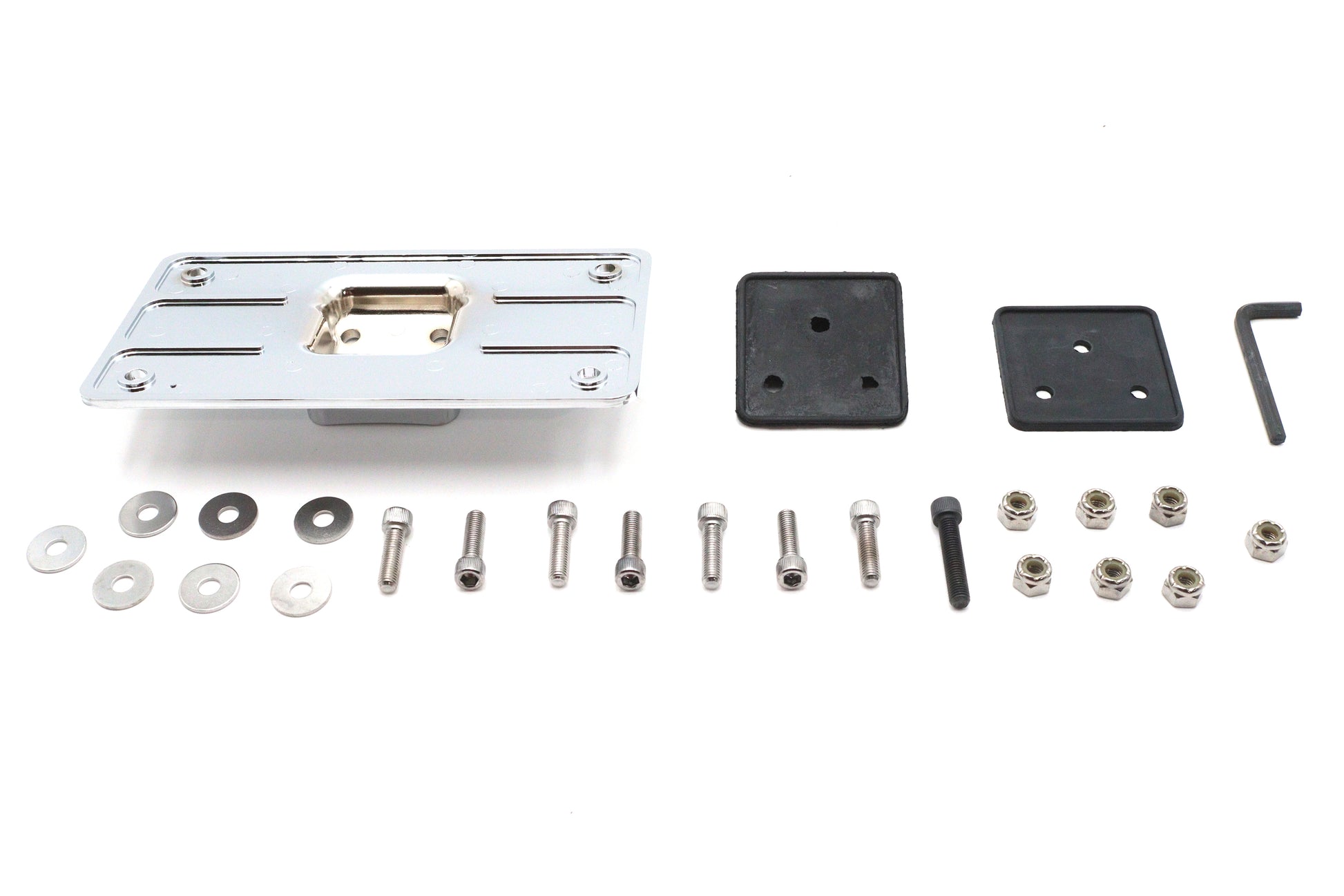 License Plate Frame Bracket Kit Chrome