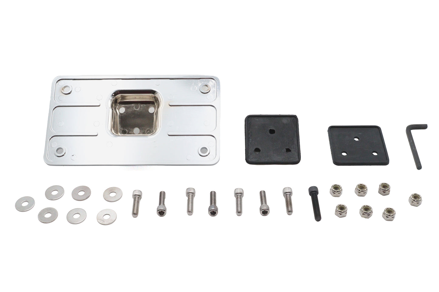 License Plate Frame Bracket Kit Chrome