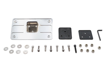 License Plate Frame Bracket Kit Chrome