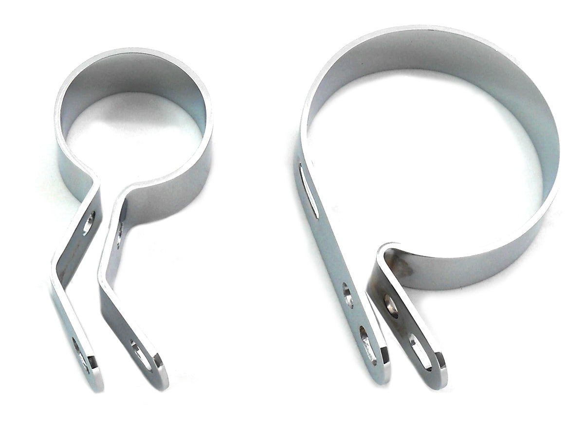 Chrome Muffler Clamp Set