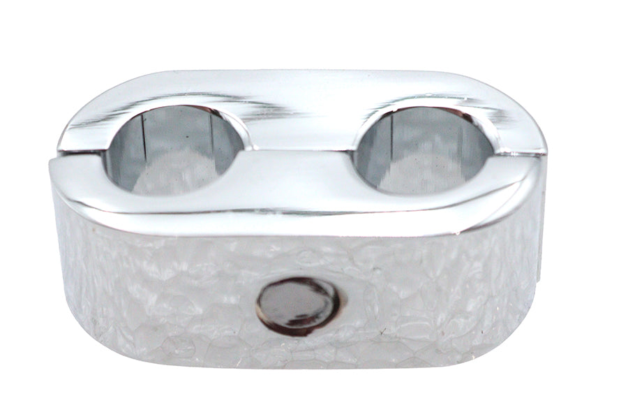 Chrome Dual Throttle Cable Separator Clamp