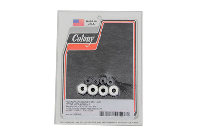 Rocker Arm Cover Oil Line Fitting Nuts and Seals Kit