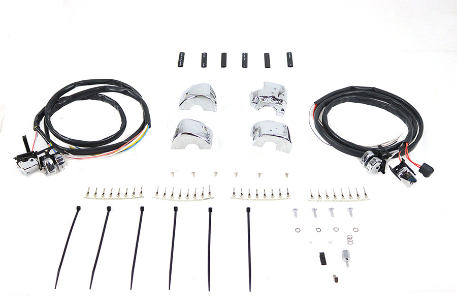 Handlebar Control Switch Housing Kit Chrome