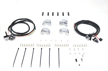 Handlebar Control Switch Housing Kit Chrome