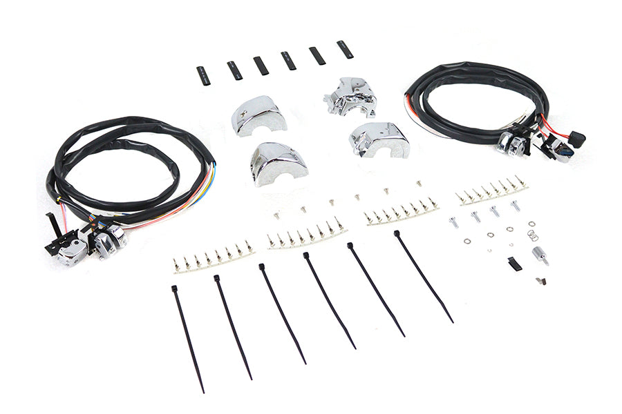 Handlebar Control Switch Housing Kit Chrome