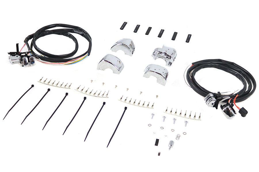 Handlebar Control Switch Housing Kit Chrome