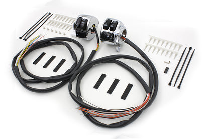Handlebar Control Switch Housing Kit Chrome
