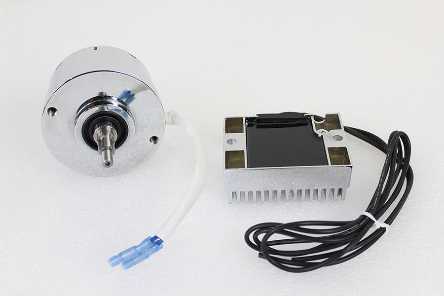 Chrome 17 Amp Alternator Generator Conversion Kit