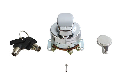 Hinge Ignition Switch 6 Terminal Chrome