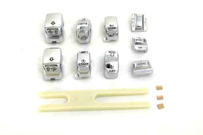 Handlebar Switch Cap Set Chrome