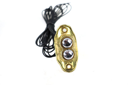 Old School Dual Switch Kit Brass Finish