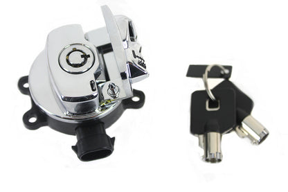 Chrome Ignition Switch with Chrome Skull