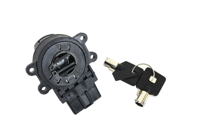 Black Ignition Switch with Chrome Skull