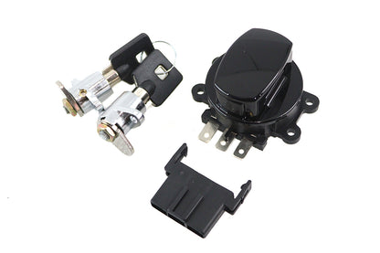Side Hinge Ignition Switch and Saddlebag Lock Kit Black