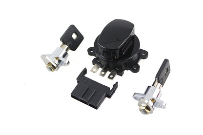 Side Hinge Ignition Switch and Saddlebag Lock Kit Black