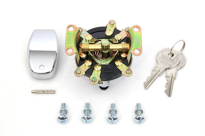 Fat Bob Ignition Switch with 6 Terminals Chrome