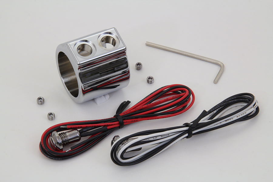 Chrome Dual Handlebar Button Switch Kit
