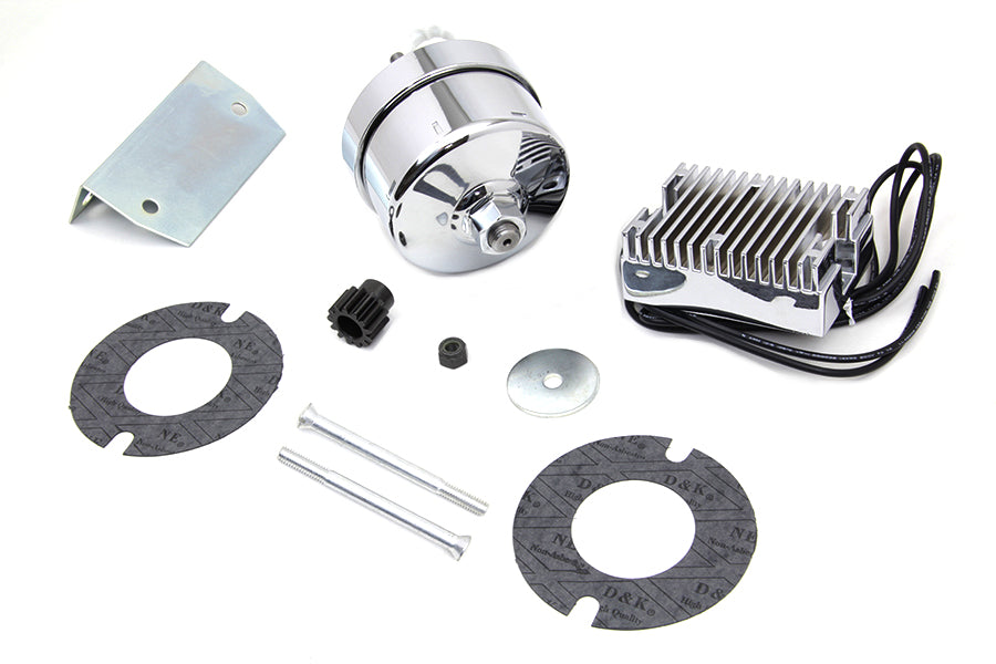 Chrome 12 Volt Alternator Generator Conversion Kit