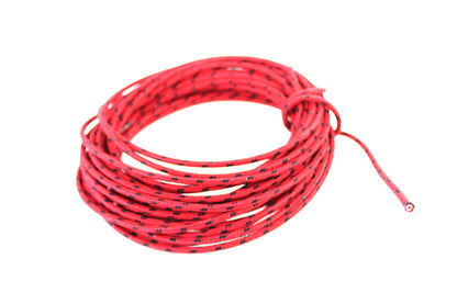 Red with Black Dot 25' Braided Wire