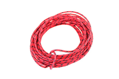 Red with Black Dot 25' Braided Wire