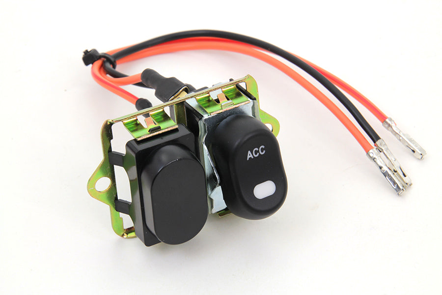 Rocker Style LED Fairing Switch Kit Black