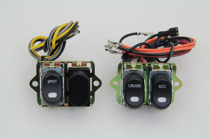 Rocker Style LED Fairing Switch Kit Black