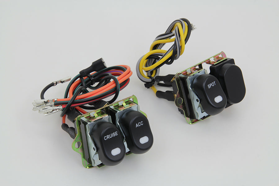 Rocker Style LED Fairing Switch Kit Black