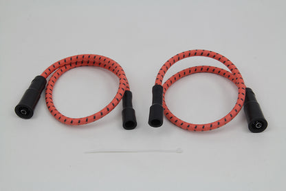Sumax Orange with Black Tracer 7mm Spark Plug Wire Set
