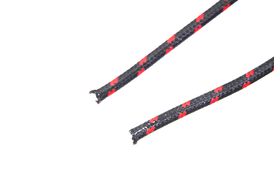 Black with Red Dot 25' Braided Wire
