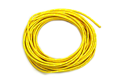 Yellow with White Dot 25' Braided Wire