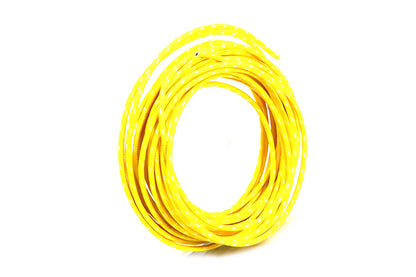 Yellow with White Dot 25' Braided Wire
