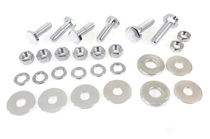 Rear Fender Frame Clamp Bolt Set Chrome