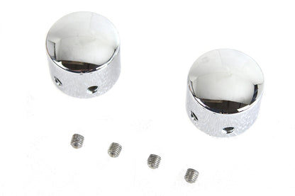 Domed Front Axle Cover Set Chrome Plated