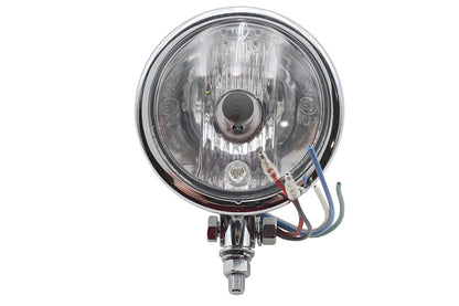 4 Round Headlamp 12 Volt Chrome