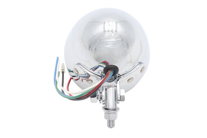 4 Round Headlamp 12 Volt Chrome