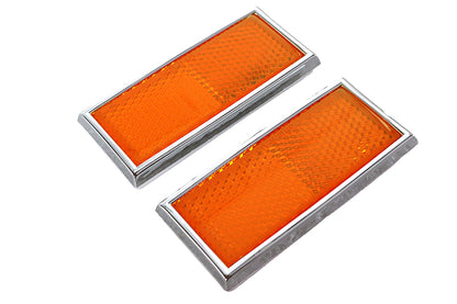 Front Amber Reflector Set With Chrome Frame
