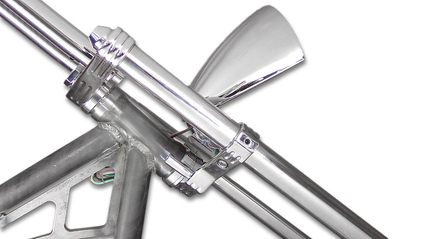 5-3/4 Half Moon Headlamp Chrome Billet