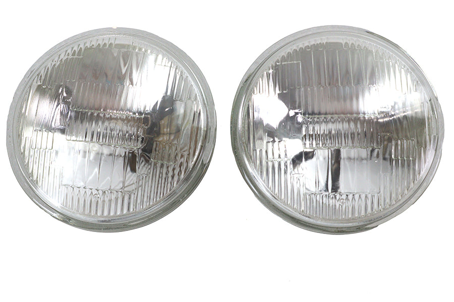 Clear 4-1/2 6 Volt Sealed Beam Spotlamp Bulb Set