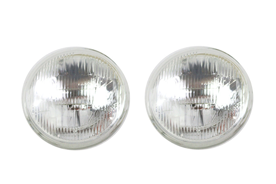 Clear 4-1/2 12 Volt Sealed Beam Spotlamp Bulb Set