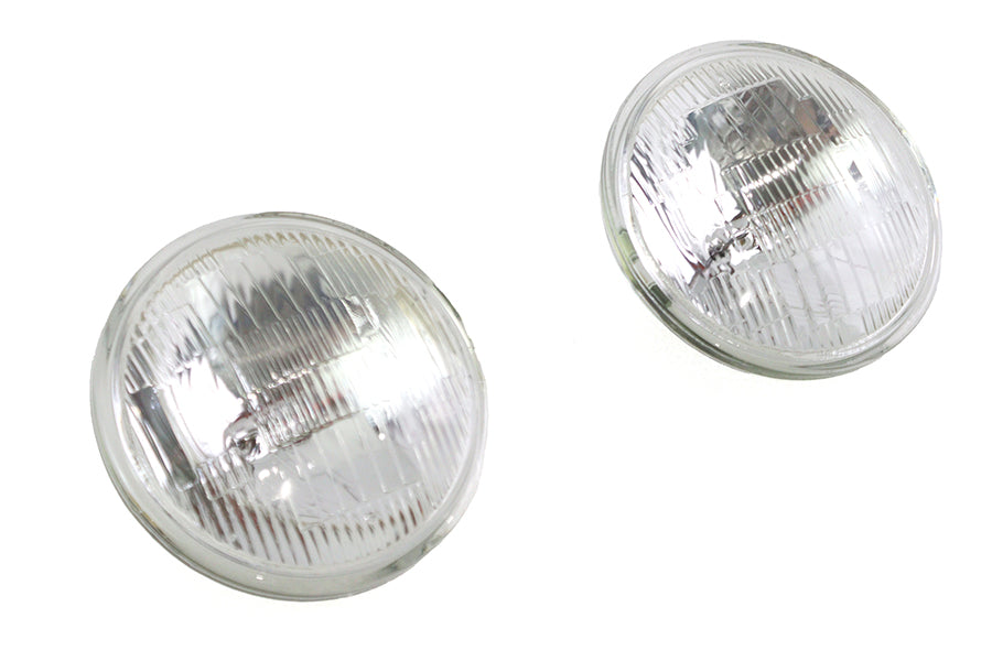 Clear 4-1/2 12 Volt Sealed Beam Spotlamp Bulb Set