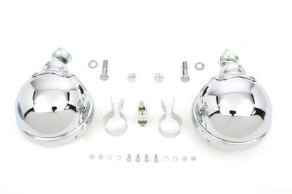 12 Volt 4 1/2 Chrome Spotlamp Kit