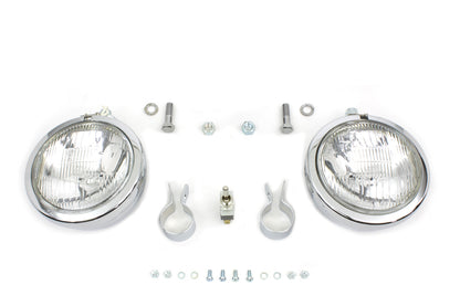 12 Volt 4 1/2 Chrome Spotlamp Kit