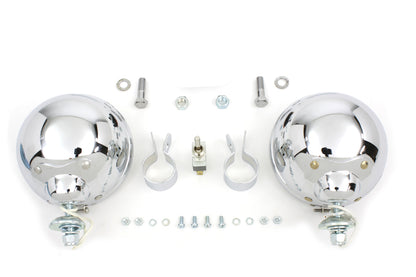 12 Volt 4 1/2 Chrome Spotlamp Kit