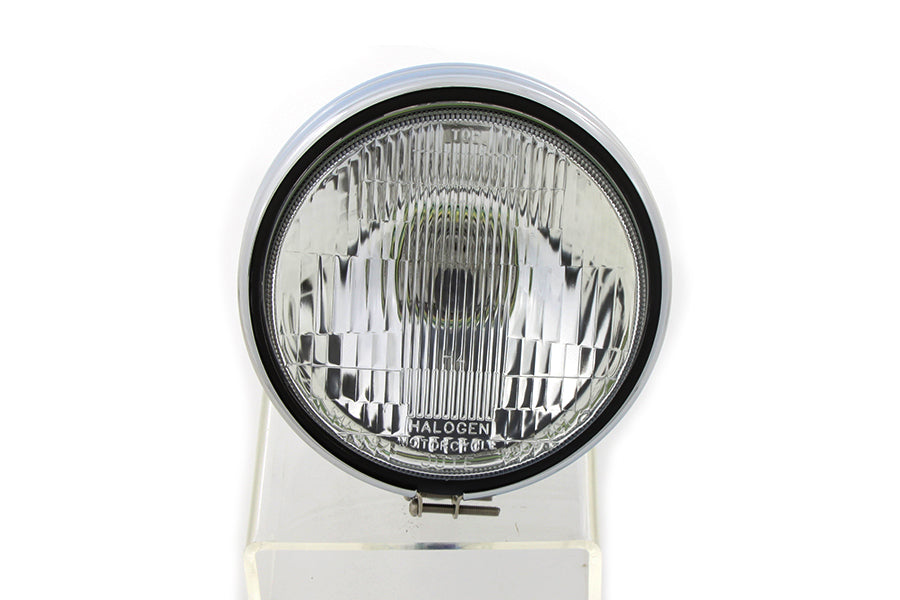 5-3/4 Round Stock Type Chrome Headlamp